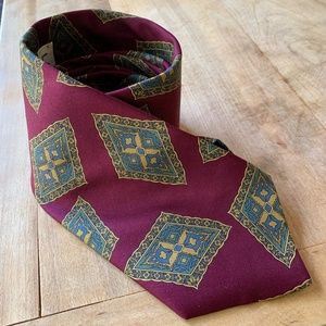 Men's Silk Tie, Vintage Necktie, Nebraska